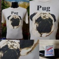 ราคา เสื้อยืดวินเทจยุค90s' ลาย Pug (5040598364)