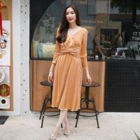 ราคา Vanilette Livila Dress เดรสตัวนีแม่ค้าขอแนะนำเลยค่ะ สีใหม่ล่าสุดค่า Pink gold สีชมพูทอง สวยๆปังๆเลยจ้าา (6818276833)