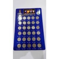ราคา เหรียญครบชุด เหรียญ 5 บาท หมุนเวียน(ปี2531 ถึง ปี2560**ไม่มีปี 2540) รวม30เหรียญ ผ่านใช้งาน พร้อมแผงสะสม (14581763034)