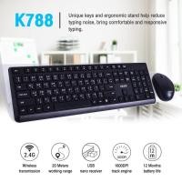 ราคา OKER K788 WIRELESS DESKTOP keyboard mouse Combo set ชุด เมาส์ไร้สาย คีย์บอร์ดไร้สาย (24025158866)