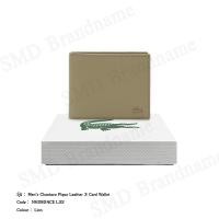 ราคา Lacoste กระเป๋าสตางค์ รุ่น Men’s Chantaco Pique Leather 3 Card Wallet Code: NH2824CE L32 (28067007513)