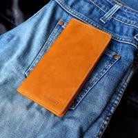 ราคา กระเป๋าสตางค์หนังแท้ รุ่นNU01 ทรงยาวหนังนูบัคทรงยาว (5478269471)