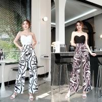 ราคา กางเกงทรงขากระบอกตรงเอวสูง (22530387079)