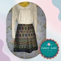 ราคา กระโปรงผ้าไทยลายสวยม๊ากกก!!!มือสอง✌️สภาพ***ราคากระโปรงไม่รวมเสื้อ*** (21511380850)