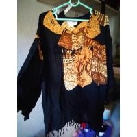 ราคา เสื้อตัวยาว ผ้าสปัน ลายชนเผ่า (18295395093)