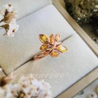 ราคา แหวนพลอยบุษราคัมดีไซน์ช่อมะกอก (24200600379)