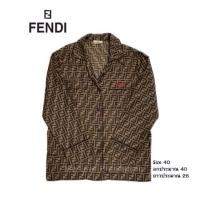 ราคา Fendi Monogram Silk Pajama Shirt (24256910614)