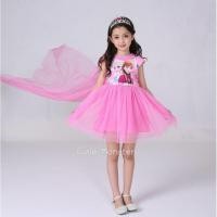 ราคา ชุดเดรสเจ้าหญิงเอลซ่า อันนา สีชมพู + ผ้าคลุม (2755780914)