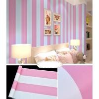 ราคา Wallpaper ลายทางสีชมพู-ใหญ่ วอลเปเปอร์สติ้กเกอร์ ติดผนัง โมเดิร์น (7609132872)