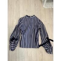 ราคา เสื้อZARAสียีนส์แต่งผูกโบว์ตรงแขนเสื้อ (18869688535)