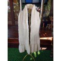 ราคา พร้อมส่งในไทยผ้าพันคอขนมิ้งค์แท้ สีขาวครีม เป็นขนมิ้งค์แท้ถัก (25612448324)