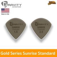 ราคา ปิ๊กกีต้าร์ Gravity Picks Gold Series Sunrise Standard ปิ๊กขัดขอบเรียบ (มีหลายความหนา) Made in USA (20344049710)