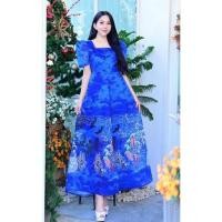 ราคา (m) เดรสยาว เดรสอลัง เดรสสีน้ำเงิน ลายทะเล งานป้าย love lady (10076840609)