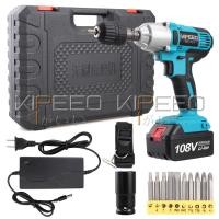 ราคา 2in1บล็อกลม บล็อกไฟฟ้า สว่านไร้สาย บล็อกแบตเตอรี่ 108V พร้อมแบตเตอรี่ Li-ion 20000mAh 2 ก้อน และอุปกรณ์ครบชุด (6757431340)
