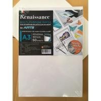 ราคา Renaissance กระดาษ 100 ปอนด์ กระดาษอเนกประสงค์ รุ่น ARTE A3 190G 50 แผ่น 2IN1 หยาบเรียบในแผ่นเดียว (13020776735)