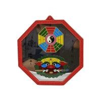 ราคา กระจก กระจกแปดเหลี่ยม แดง สิงห์คาบดาบ รูปยันต์แปดทิศ (3155870740)