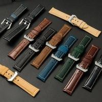 ราคา สายนาฬิกาหนังแท้ Crazy Horse Cowhide ผู้ชายผู้หญิงสร้อยข้อมือสําหรับ Panerai นาฬิกา Universal สายรัดข้อมือ 20 มม.22 มม.24 มม.26 มม. (24031161191)