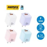 ราคา REMAXแท้!!! หัวชาร์จ หัวชาร์จมือถือ 2พอร์ต USB1/Type-C1 สีพาสเทล 33W RP-U26 **รับประกัน1ปี** (14293159790)