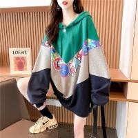 ราคา เสื้อแขนยาวฮู้ด Oversize (อก 44-56-64 นิ้ว) สกรีนลาย 3 โทนสี ผ้าคอคตอล B36 (22287535227)