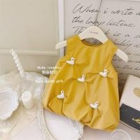 ราคา ชุดเดรสกระโปรง ผ้าฝ้าย อเนกประสงค์ ลายดอกไม้ เป็ดน้อยน่ารัก สําหรับเด็กผู้หญิง 2024 (25626368597)