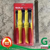 ราคา (แพค3ตัว) สิ่วช่างไม้ด้ามพลาสติก โซโล SOLO (ของแท้100%) NO.6003 (Wood Chisel 3PCS/set) มี 3ขนาด 1/2นิ้ว, 3/4นิ้ว, 1นิ้ว (14166019807)