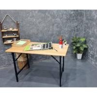ราคา STG โต๊ะพับหน้าไม้ยางพารา ขนาด 60x120x75ซม. เหมาะสำหรับทำงาน ประชุม ขายของ (6929212380)