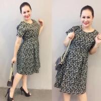 ราคา เสื้อผ้าคนอ้วน ชุดเดรสสาวอวบ ใส่แล้วดูเพรียว เริ่ดมาก สีดำ-ขาว (362476157)