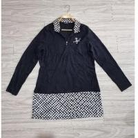 ราคา EleganceSportsParisเดรสดำคอปกกระโปรงลายสก็อตไซส์(150)อก44ยาว33(งานมือสอง) (17616673481)