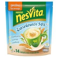 ราคา NESVITA LOWER SUGAR เนสวิต้า เครื่องดื่มธัญญาหารสำเร็จ สูตรน้ำตาลน้อยกว่า 50 % ขนาด 14 ซอง (25 กรัม x 14) (10107722587)