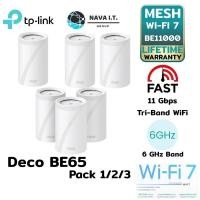ราคา มีส่งด่วน TP-LINK Deco BE65 BE11000 Pack1 Pack2 Pack3 Whole Home Mesh WiFi 7 รับประกันตลอดอายุการใช้งาน (29400929127)