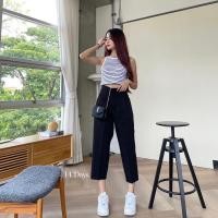 ราคา กางเกงทำงานสีดำ 7 ส่วน size m (20085822787)