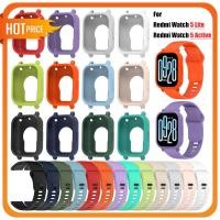 ราคา 【สาย+เคส+ฟิล์ม】สายรัดซิลิโคนพร้อมอุปกรณ์เสริมสร้อยข้อมือเคสสําหรับ สาย Redmi Watch 5 Active / Redmi Watch 5 Lite เคส (25589038418)