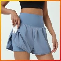 ราคา Lululemon Lululemon's ใหม่ กางเกงขาสั้น โยคะ เอวสูง มีกระเป๋า ออกแบบดี โยคะ 9015 (28508500068)