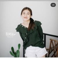 ราคา เสื้อเขียวลายจุด numsha brand (8111007084)