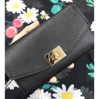 ราคา Michael KorsMichael Kors CASSIE35H8ST6F3L BLACK LG TRIFOLD LEATHER (6038536022)