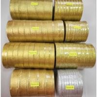 ราคา 1 ม้วน ริบบิ้นผ้า ริบบิ้นผ้าสีเงิน ริบบิ้นผ้าสีทอง ทำงานฝีมือ diy ตกแต่งเหรียญโปรยทาน ตกแต่งเสื้อผ้า ทำโบว์ (4506122572)