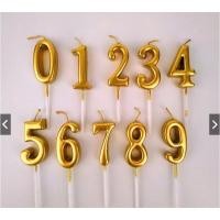 ราคา เทียนวันเกิดตัวเลข 0-9 สีทองสุดหรู ดูดี มีคุณค่า ทำให้วันเกิดดูมีระดับ ไฮโซ ไฮคลาสไปเลยจ้าาา (17475207838)