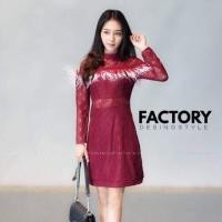 ราคา เดรสลูกไม้ แต่งขนนก งานป้ายออเร้น (1286718244)