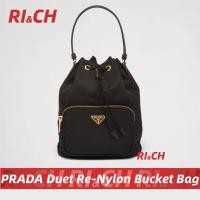 ราคา PRADA Duet Re-Nylon Bucket Bag กระเป๋าทรงบักเก็ต Prada Duet Re-Nylon #Rich ราคาถูกที่สุดใน Shopee แ (26268345004)