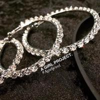 ราคา ต่างหูห่วงเพชรเม็ดใหญ่รอบวง มีหลายไซส์ (121361733)