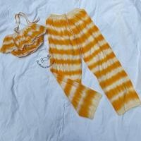 ราคา Setมัดย้อม (เสื้อเกาะอกมีระบาย+กางเกง) 03 (12862537872)