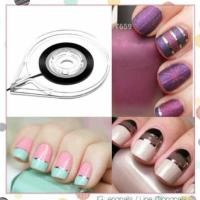 ราคา เทปติดเล็บ สีเงิน ทอง 1และ 2 มิล พร้อมตลับ orly opi essie (12419720)