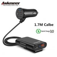 ราคา 36W Quick Charge 3.0 USB Car Charger Extension Cord Cable Car Usb Charger Passenger Car Rear Charger (10358581625)