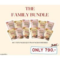 ราคา Family Bundle ( 10 แถม 2 )- Gigabites Flourless Brownie Brittle บราวนี่กรอบไร้แป้ง ขนมคลีน ไม่มีนม เนย ขนมเพื่อสุขภาพ (10306990408)
