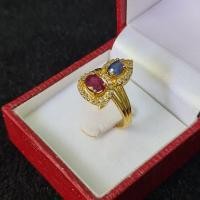 ราคา แหวนทับทิมไพลินพม่า❤️ (24437332296)
