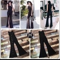 ราคา Used!! Jumpsuite size L 35/28/38 งานป้ายตามรูป งานสวยมากนะคะ (7833882402)