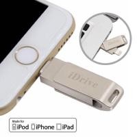 ราคา ของแท้100%IDrive USB 2.0 16GB/32GB/ 64GB/128GB แฟลชไดร์ฟสำรองข้อมูล IPhone,IPad แบบหมุน (9586961915)