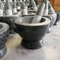 ราคา ครกหินดำทรงโบราณ 8"รวมสากครกหินแท้ ครกอ่างศิลา (1321367095)