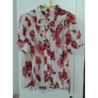 ราคา เสื้อเชิ้ตลายดอกผ้าชีฟอง (2858488140)