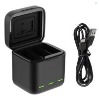 ราคา Yb2 เครื่องชาร์จ TELESIN GP-BCG-901 แบตเตอรี่ USB 3 ช่อง Quick Charger แบตเตอรี่กระเป๋าถือพร้อม USB Type-C สายชาร์จสําหรับเธอ (27064916130)